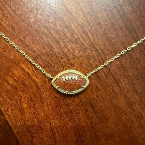 Kendra Scott Gold Football Pendant Necklace